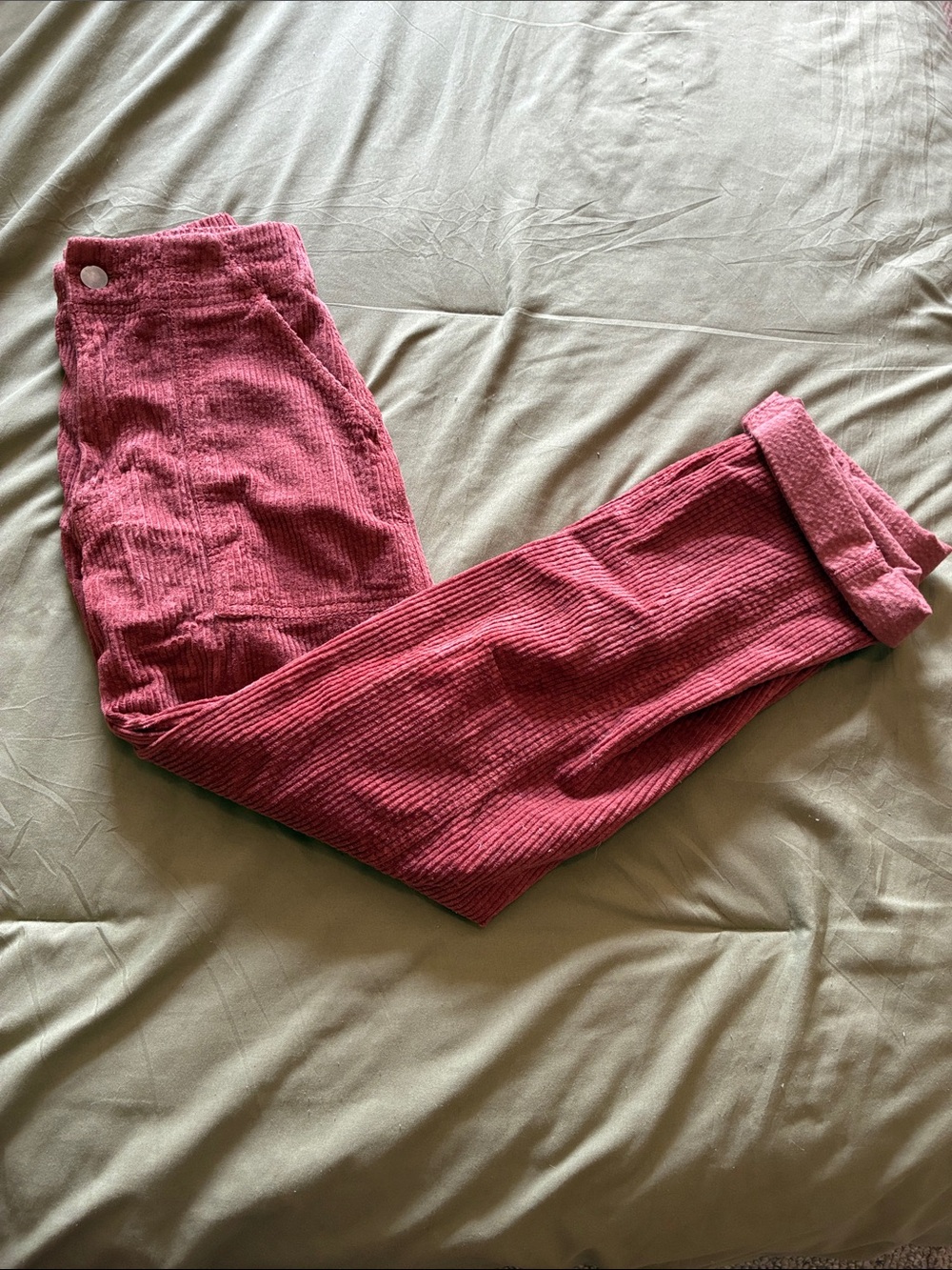 Pact Straight-Leg Corduroy Pants in Rust